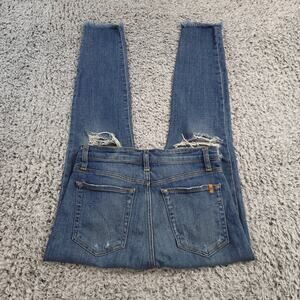 Joes Jeans Womens 27 Blue High Rise Skinny Normcore Stretch Denim Distressed